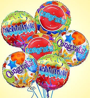 Air-RangementÂ® - Congratulations Mylar Balloons